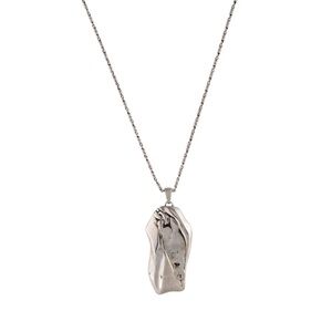 Alexander McQueen Silver Molten Necklace